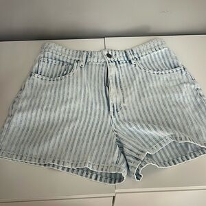 Distressed Denim High Waisted Shorts